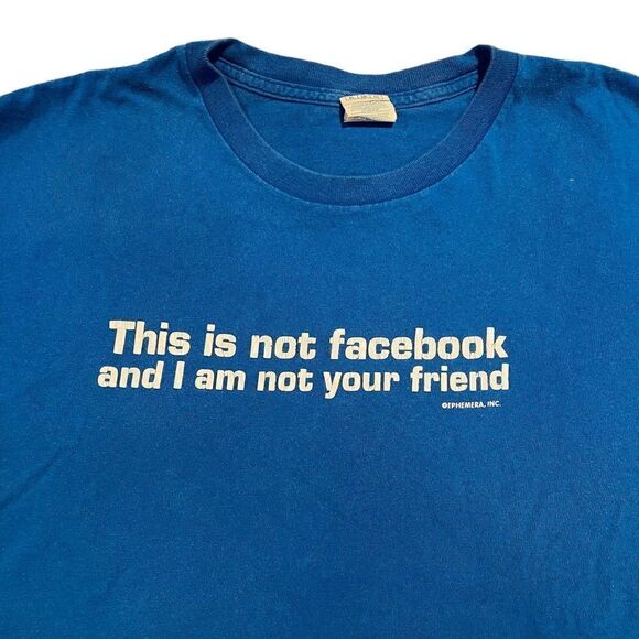 Blue Facebook Friend T-shirt - Picture 1 of 4